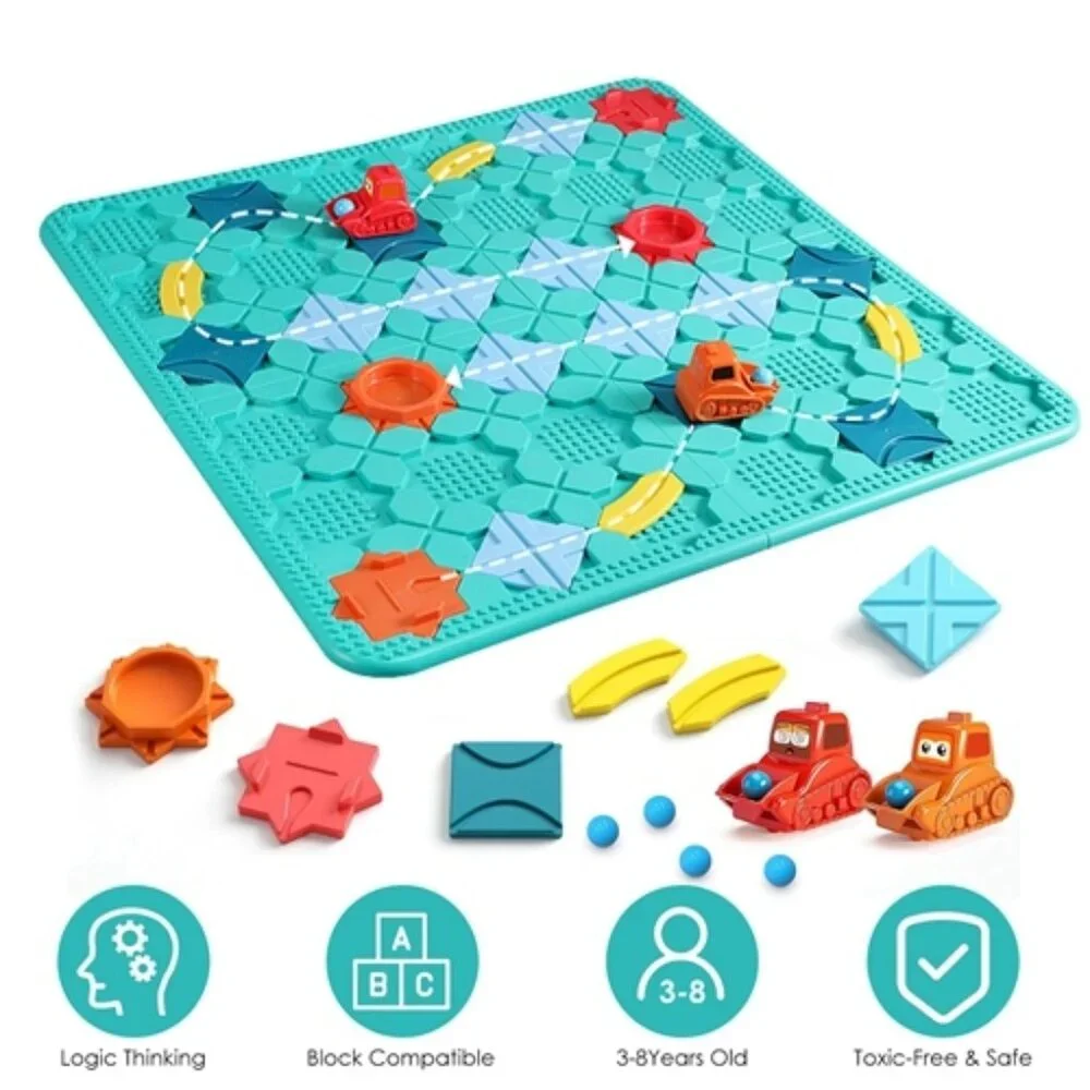 Kids Logical Road Builder Toy Brain Teasers Puzzles Montessori Toys - Picture 2 of 5